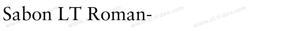 Sabon LT Roman字体转换